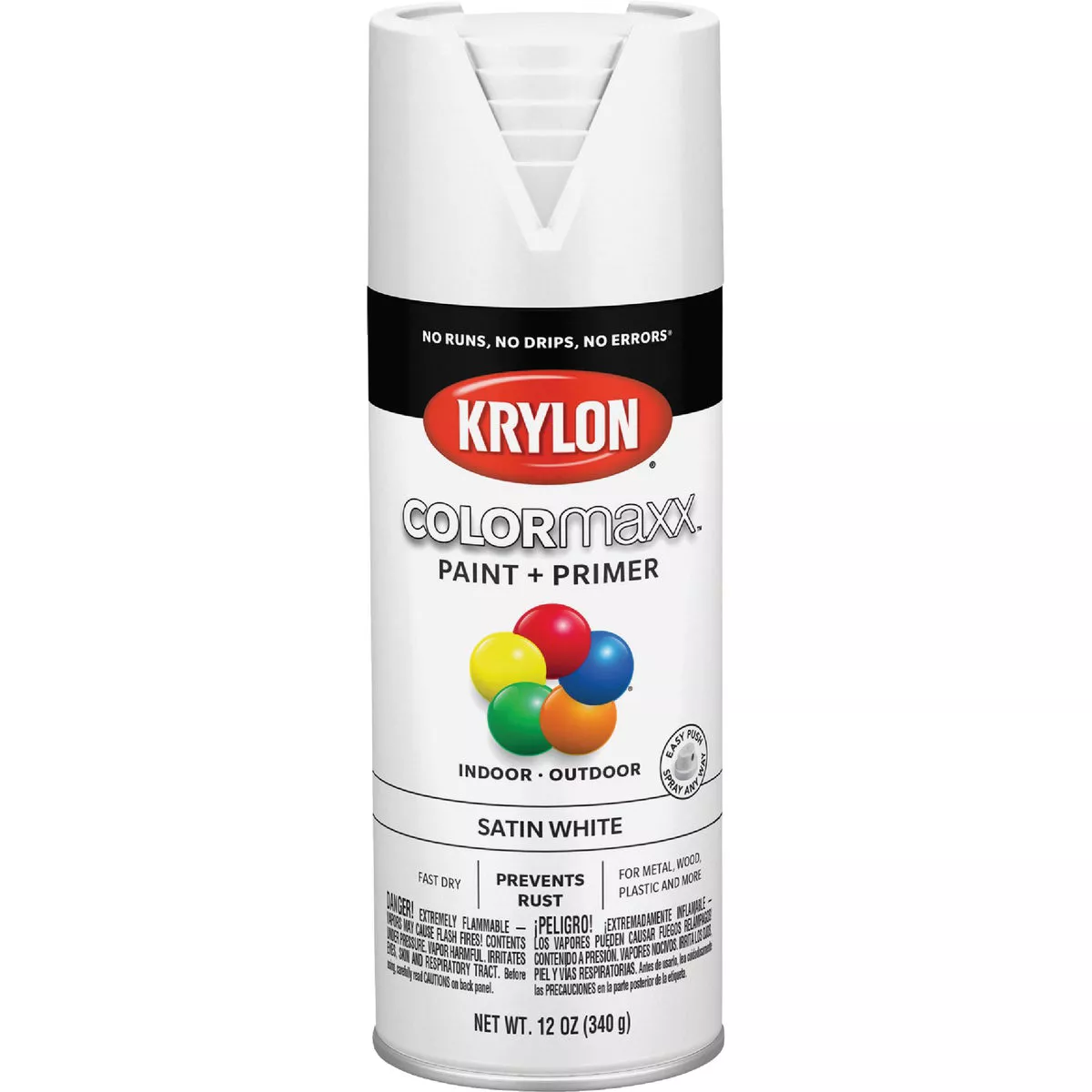 Krylon ColorMaxx 12 Oz. Satin Spray Paint, White - photo 8