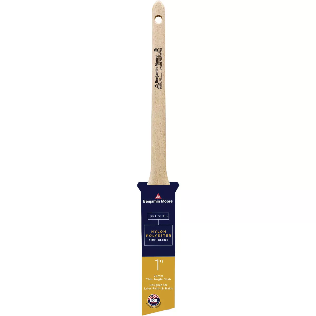 Benjamin Moore 1 In. Firm Nylon/Poly Thin Angle Sash Brush - photo 2