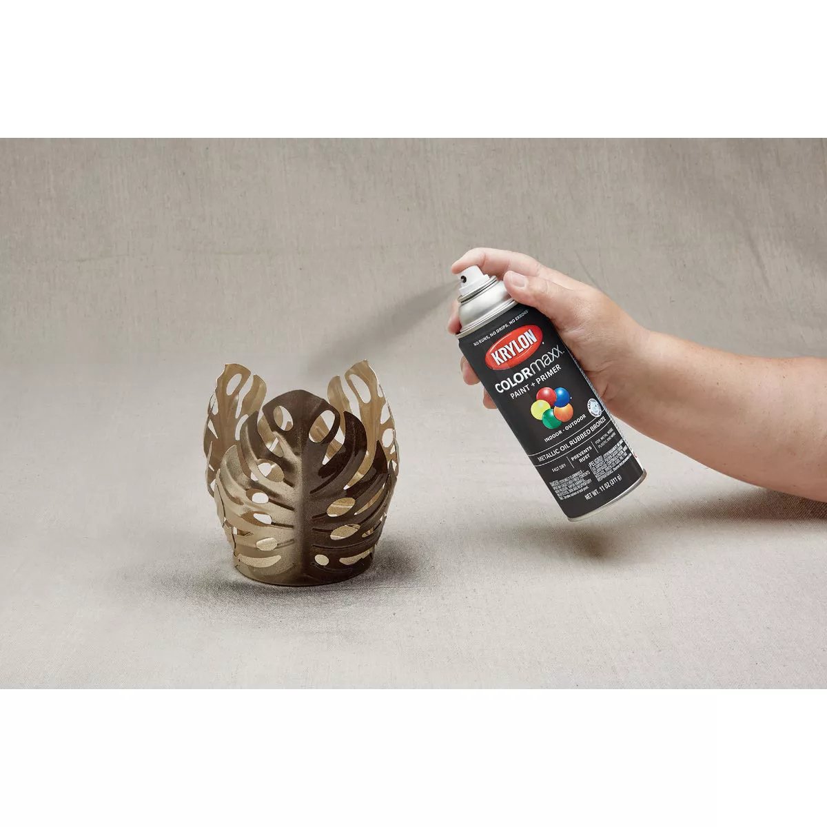 Krylon ColorMaxx 11 Oz. Brushed Metallic Satin Spray Paint, Oil Rubbed Bronze - photo 3