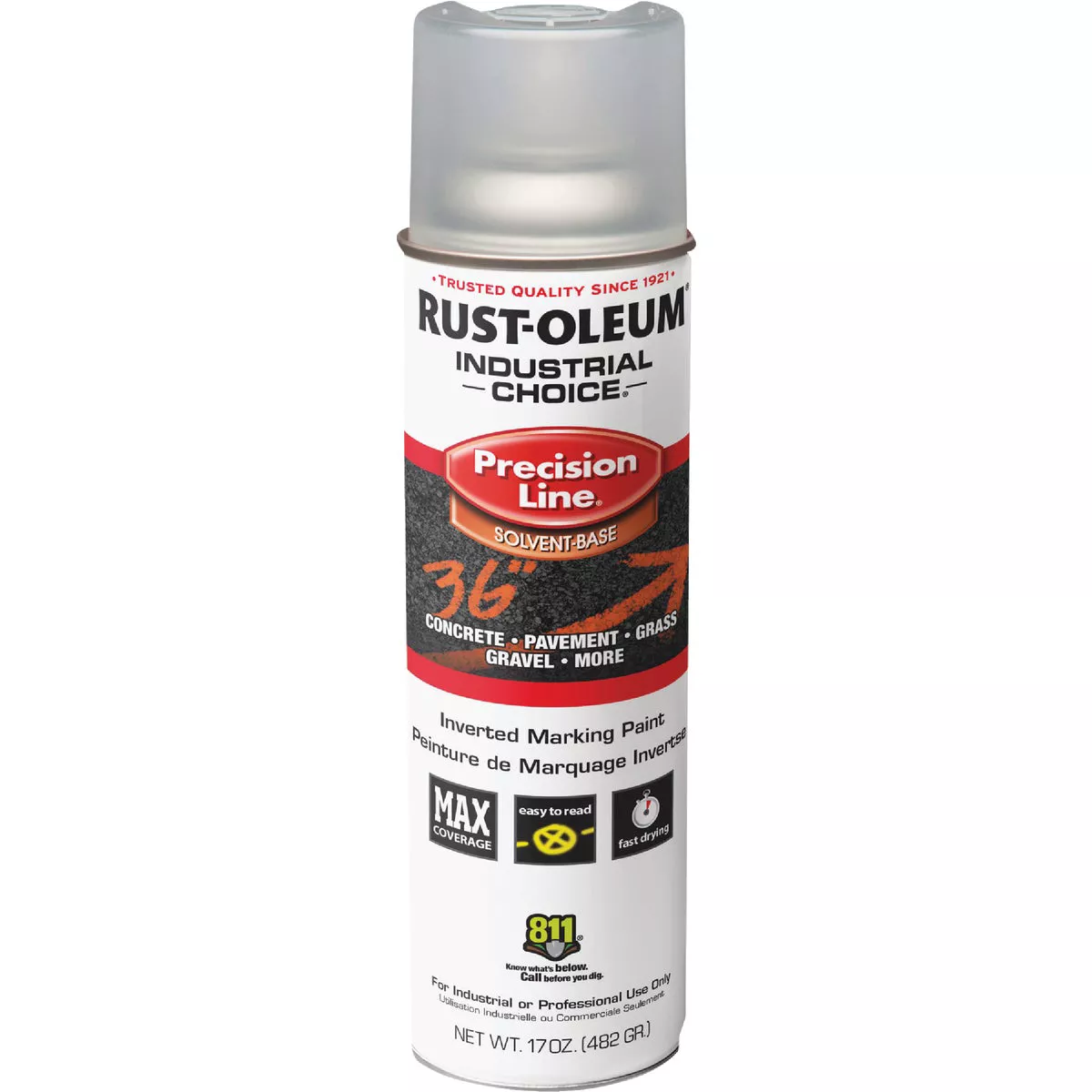 Rust-Oleum Industrial Choice Clear 17 Oz. Inverted Marking Spray Paint - photo 2