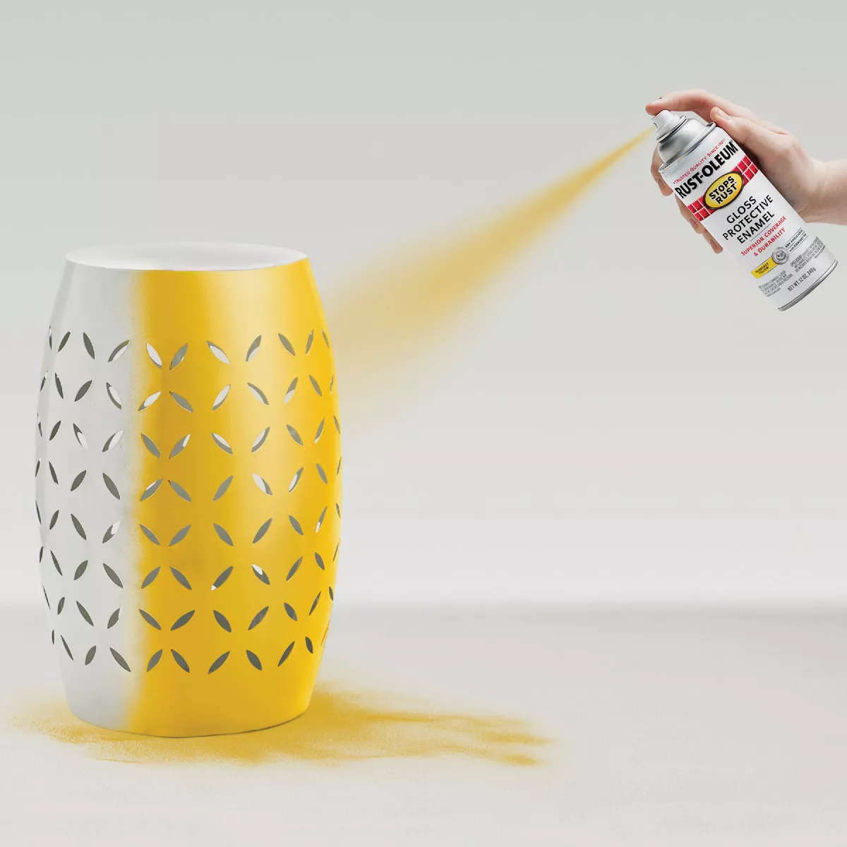 Rust-Oleum Stops Rust Sunburst Yellow Gloss 12 Oz. Anti-Rust Spray Paint - photo 5