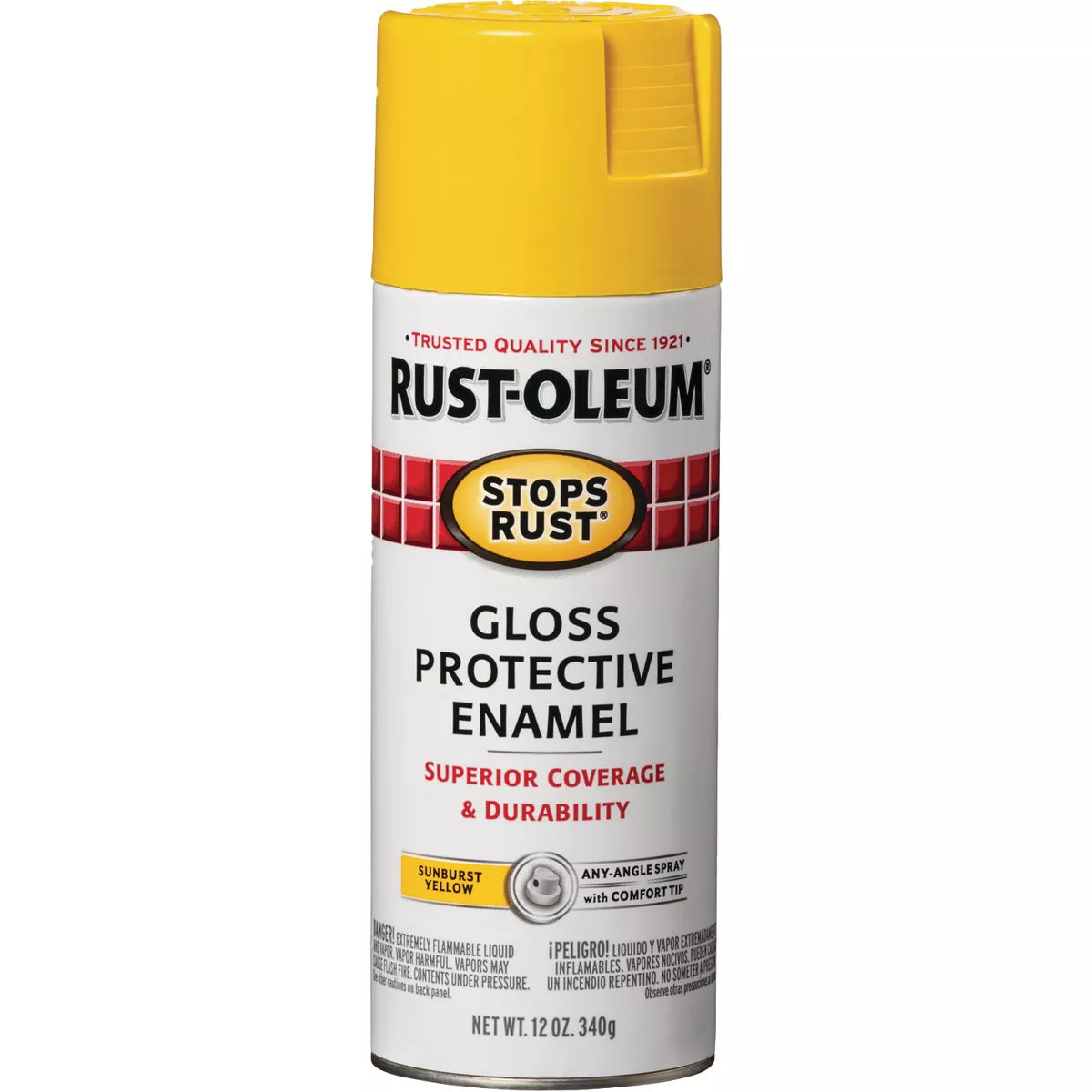 Rust-Oleum Stops Rust Sunburst Yellow Gloss 12 Oz. Anti-Rust Spray Paint - photo 7