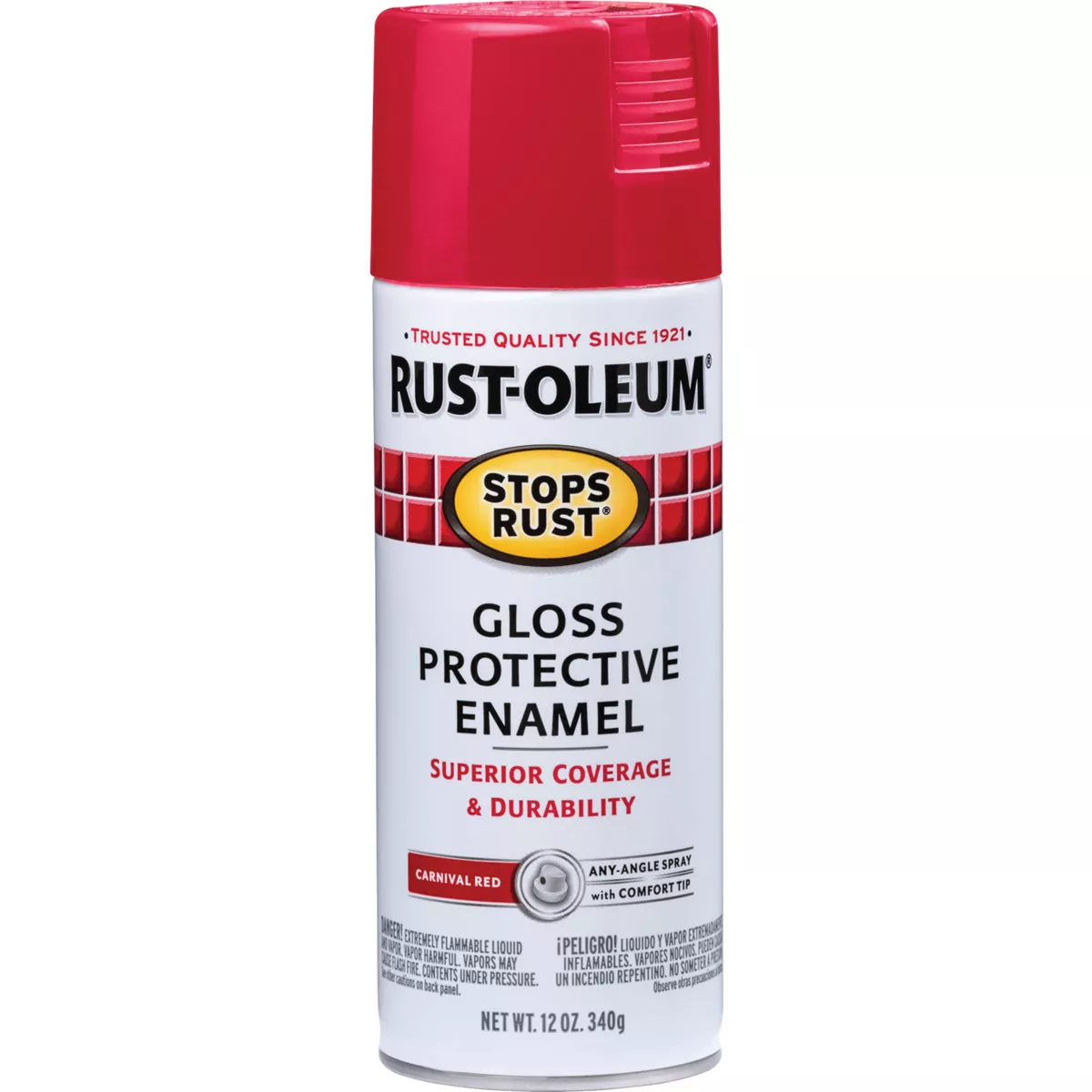 Rust-Oleum Stops Rust Carnival Red Gloss 12 Oz. Anti-Rust Spray Paint