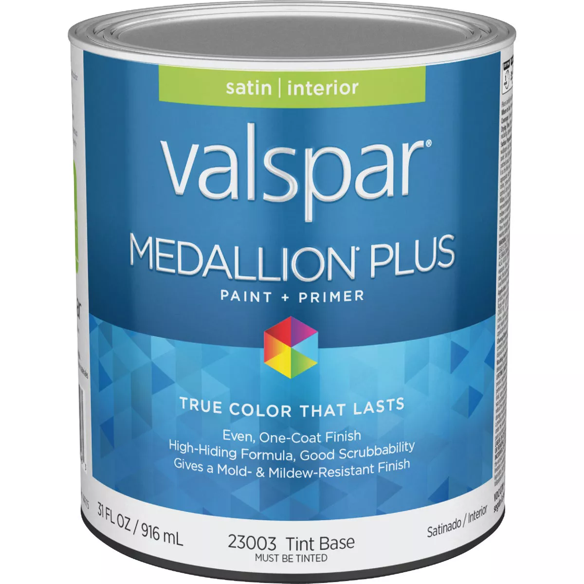 Valspar Medallion Plus Premium Paint & Primer Satin Interior Paint, Tint Base, 1 Qt.