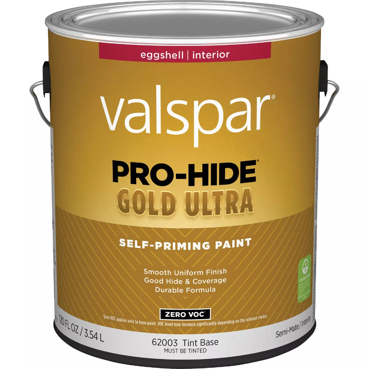 Valspar Pro-Hide Gold Ultra Zero VOC Latex Eggshell Interior Wall Paint, Tint Base, 1 Gal.
