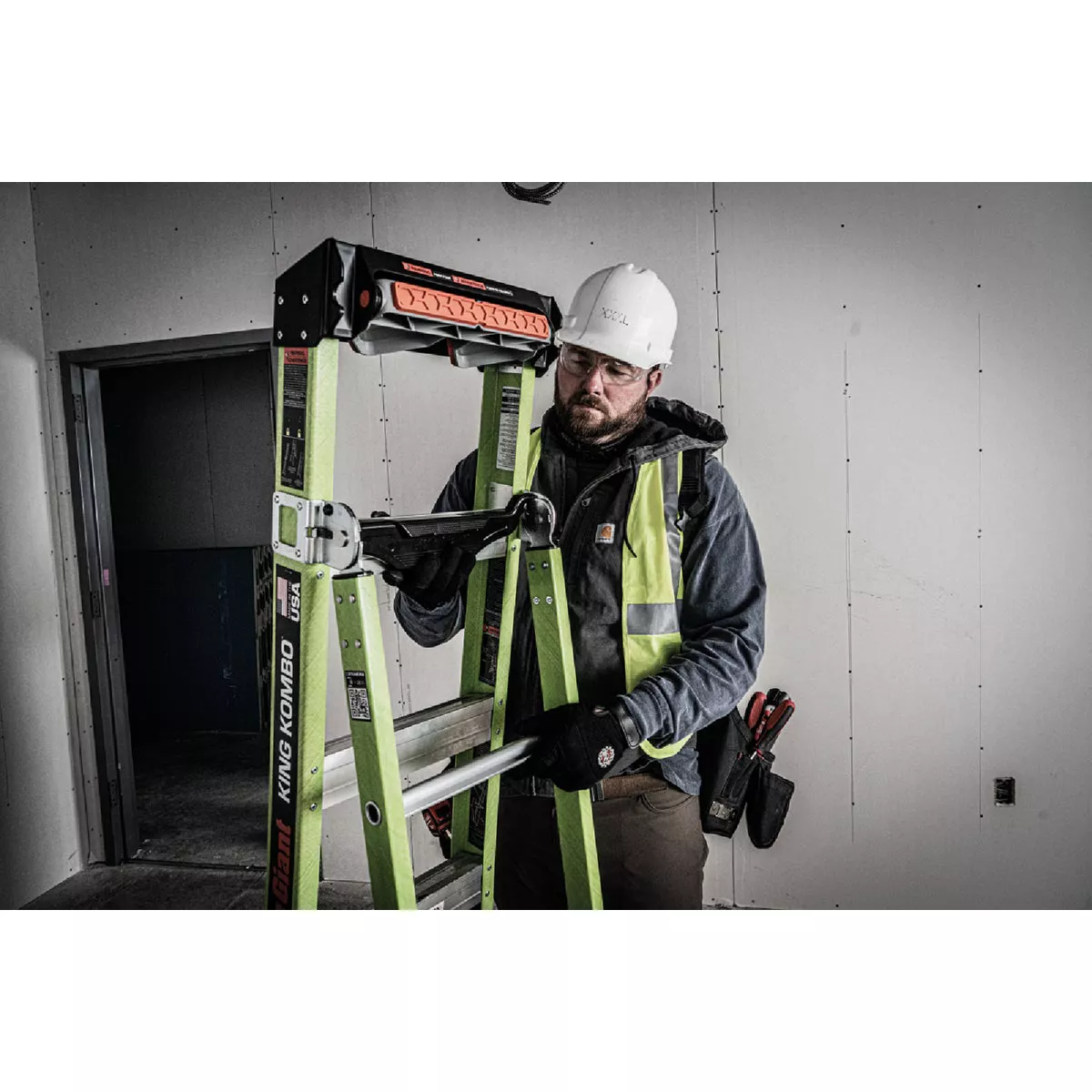 Little Giant King Kombo 6 Ft. To 10 Ft. 3-N-1 All Access Fiberglass Ladder With 375 Lb. Load Capacity Type 1AA Ladder Rating - photo 7