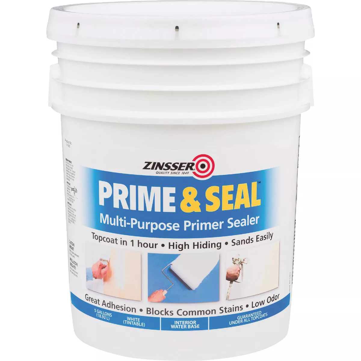 Zinsser Interior Prime & Seal Water-Based Primer, White, 5 Gal. - photo 2