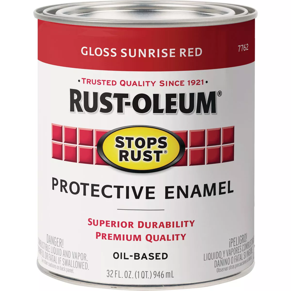 Rust-Oleum Stops Rust Oil Based Gloss Protective Rust Control Enamel, Sunrise Red, 1 Qt. - photo 2
