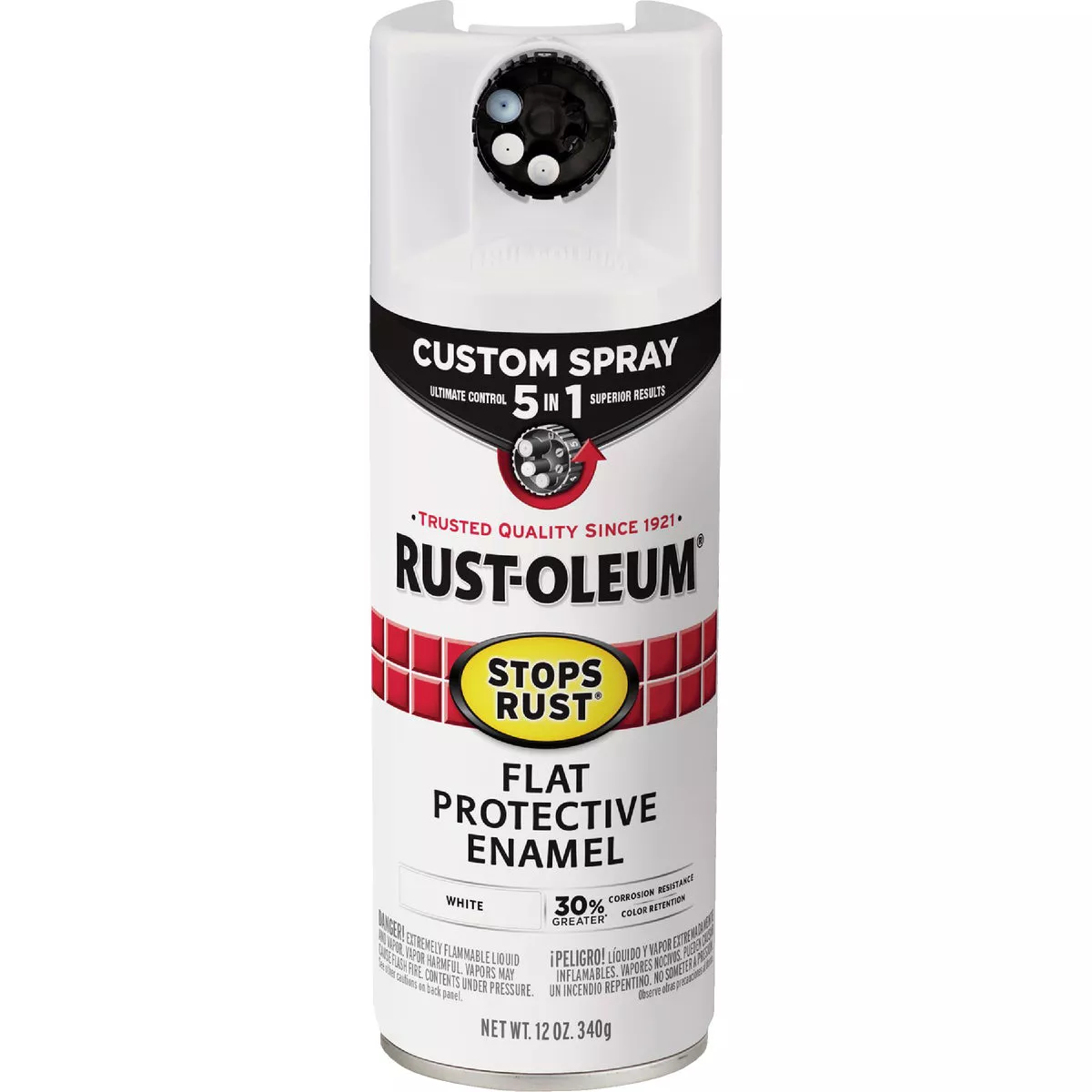 Rust-Oleum Stops Rust 12 Oz. Custom Spray 5 in 1 Flat Spray Paint, White - photo 2