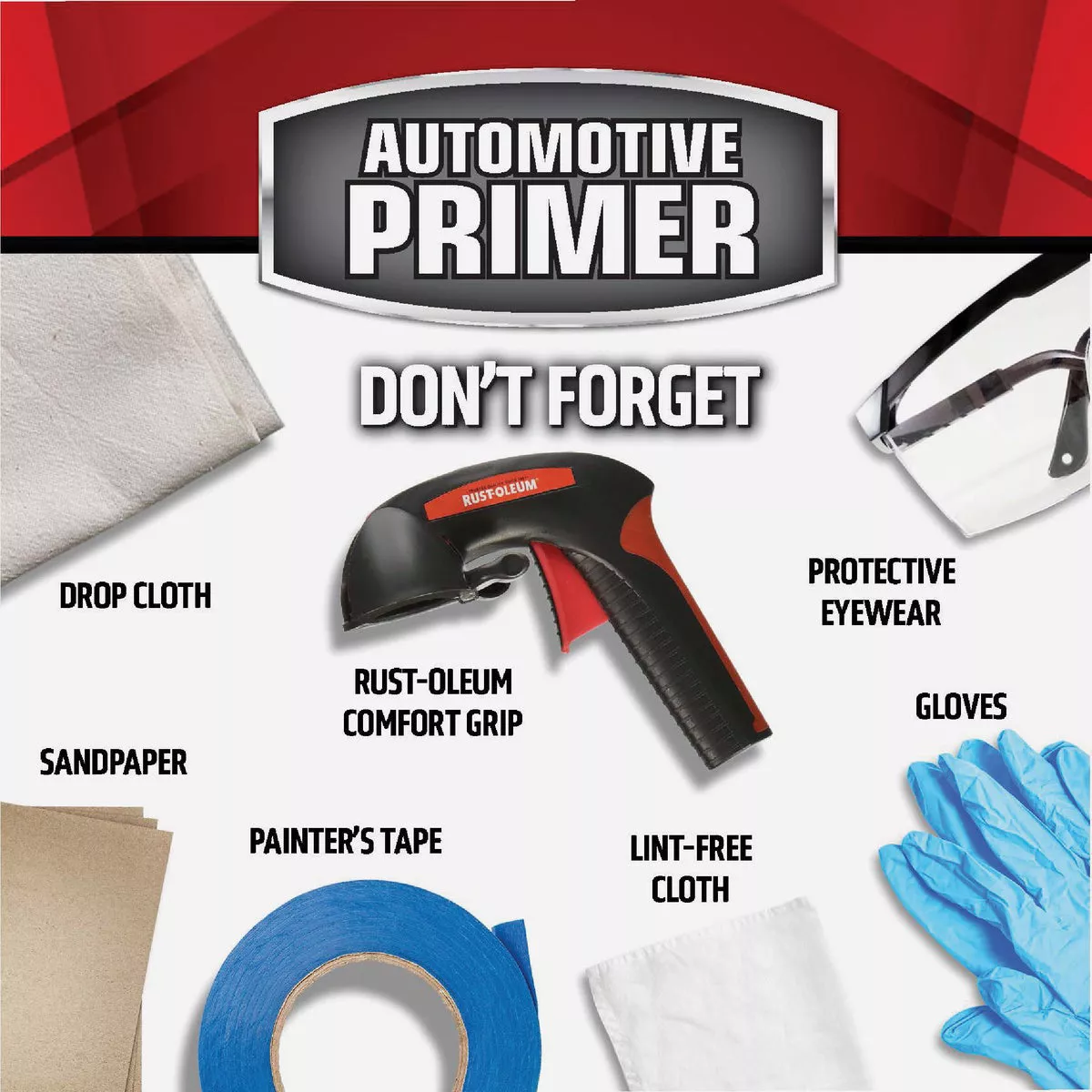 Rust-Oleum Automotive Sandable Primer Spray, 12 Oz., Black - photo 5