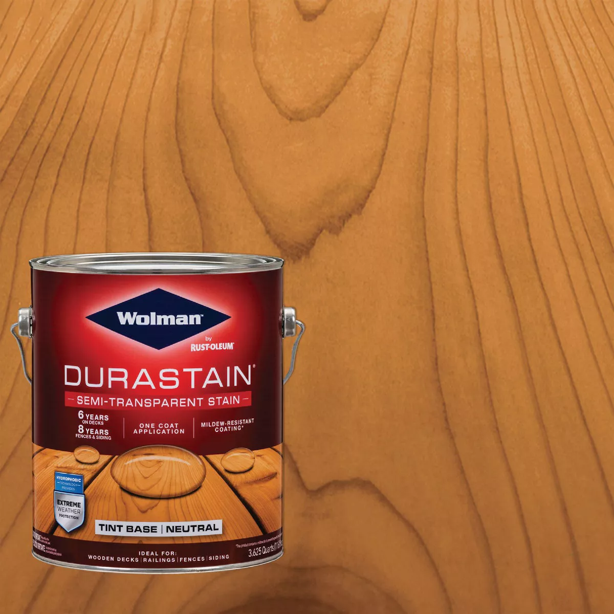 Wolman DuraStain One Coat Semi-Transparent Wood Exterior Stain, Neutral 1 Gal.