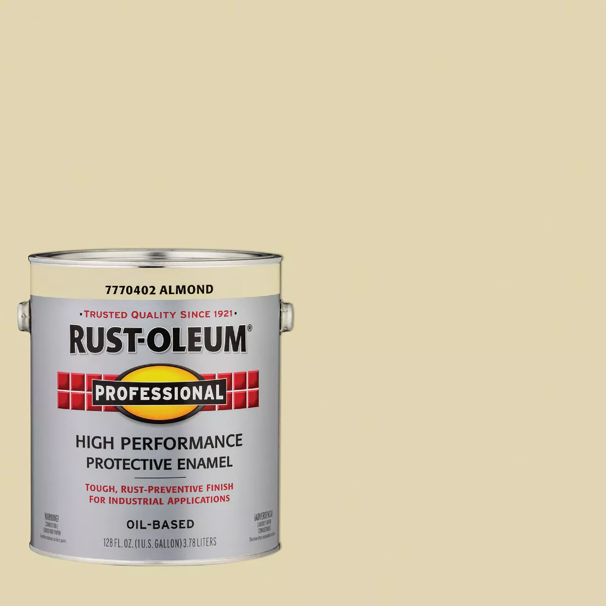 Rust-Oleum Professional Oil Based Gloss Protective Rust Control Enamel, Almond, 1 Gal.