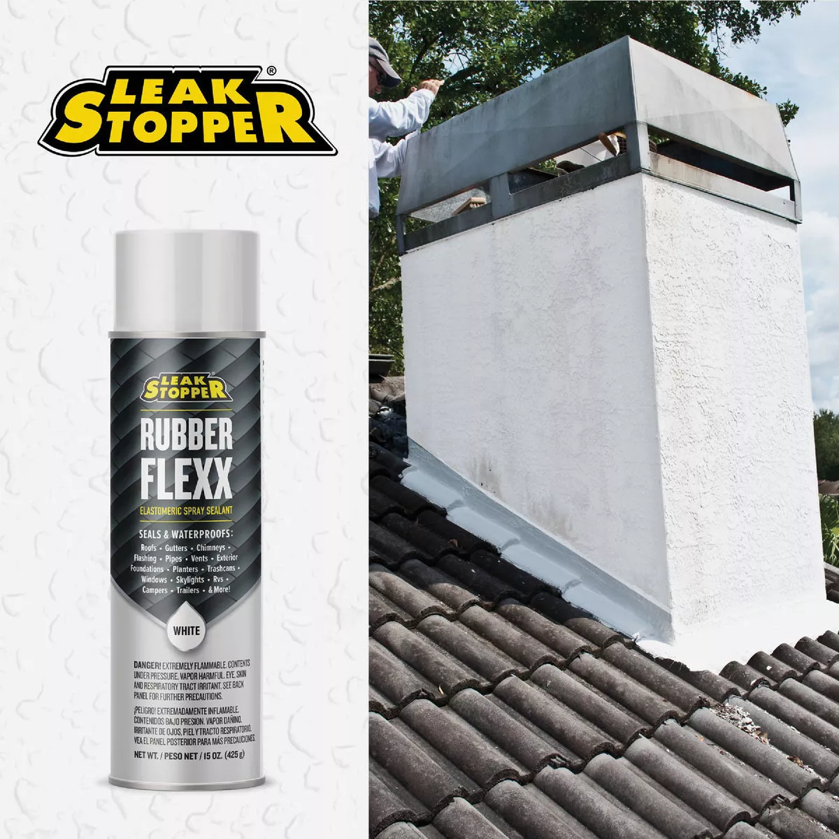 Black Jack Leak Stopper 15 Oz. White Rubber Flexx Spray Sealant - photo 6
