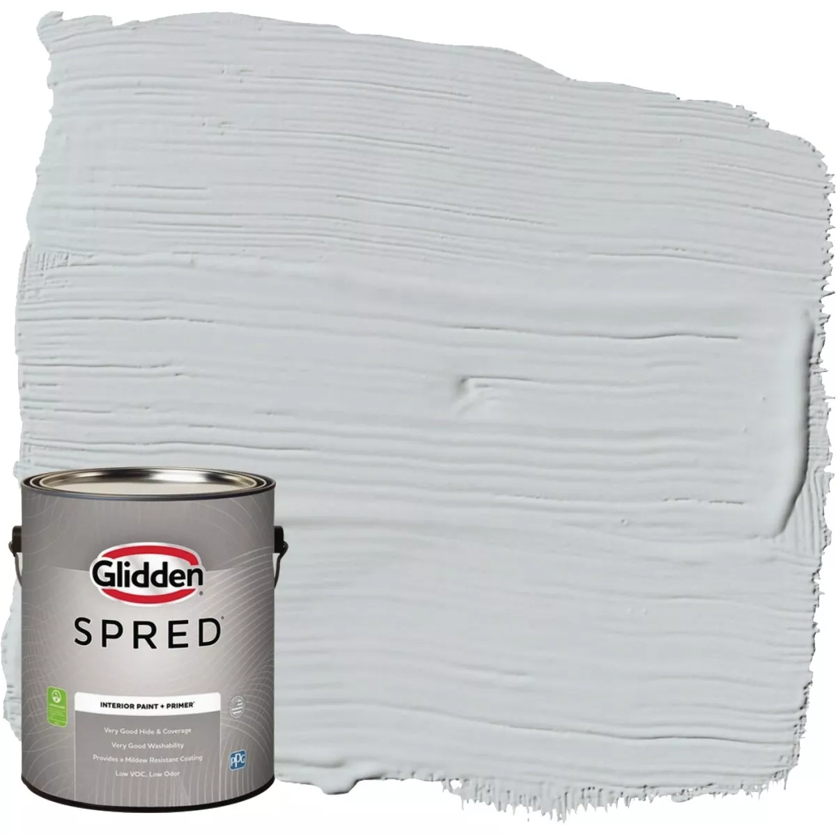 Glidden Spred Interior Grab-N-Go Paint + Primer Eggshell Paint, Ghost Whisperer, 1 Gal.