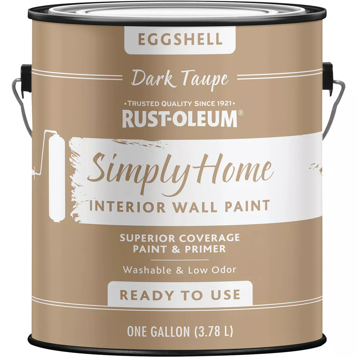 Simply Home Eggshell Dark Taupe Interior Wall Paint, Gallon