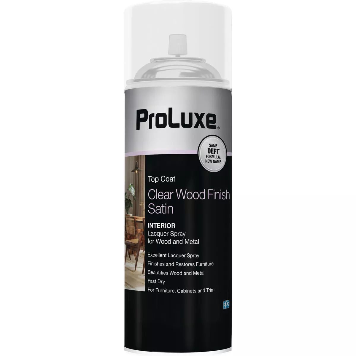 ProLuxe 12.25 Oz. Satin Clear Wood Finish Interior Spray Lacquer