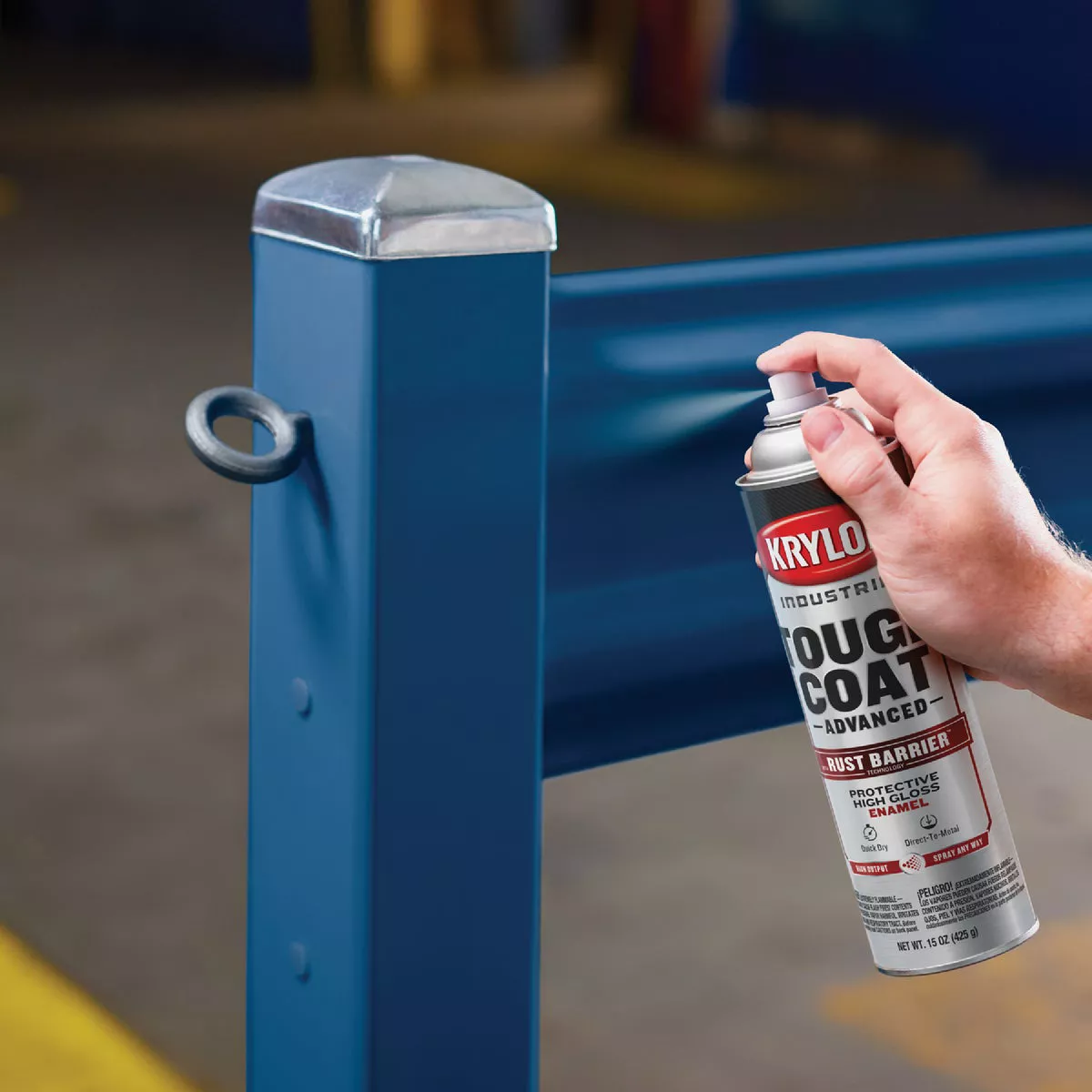 Krylon Industrial Tough Coat 15 Oz. Gloss Deep Blue Rust Barrier Spray Enamel - photo 3