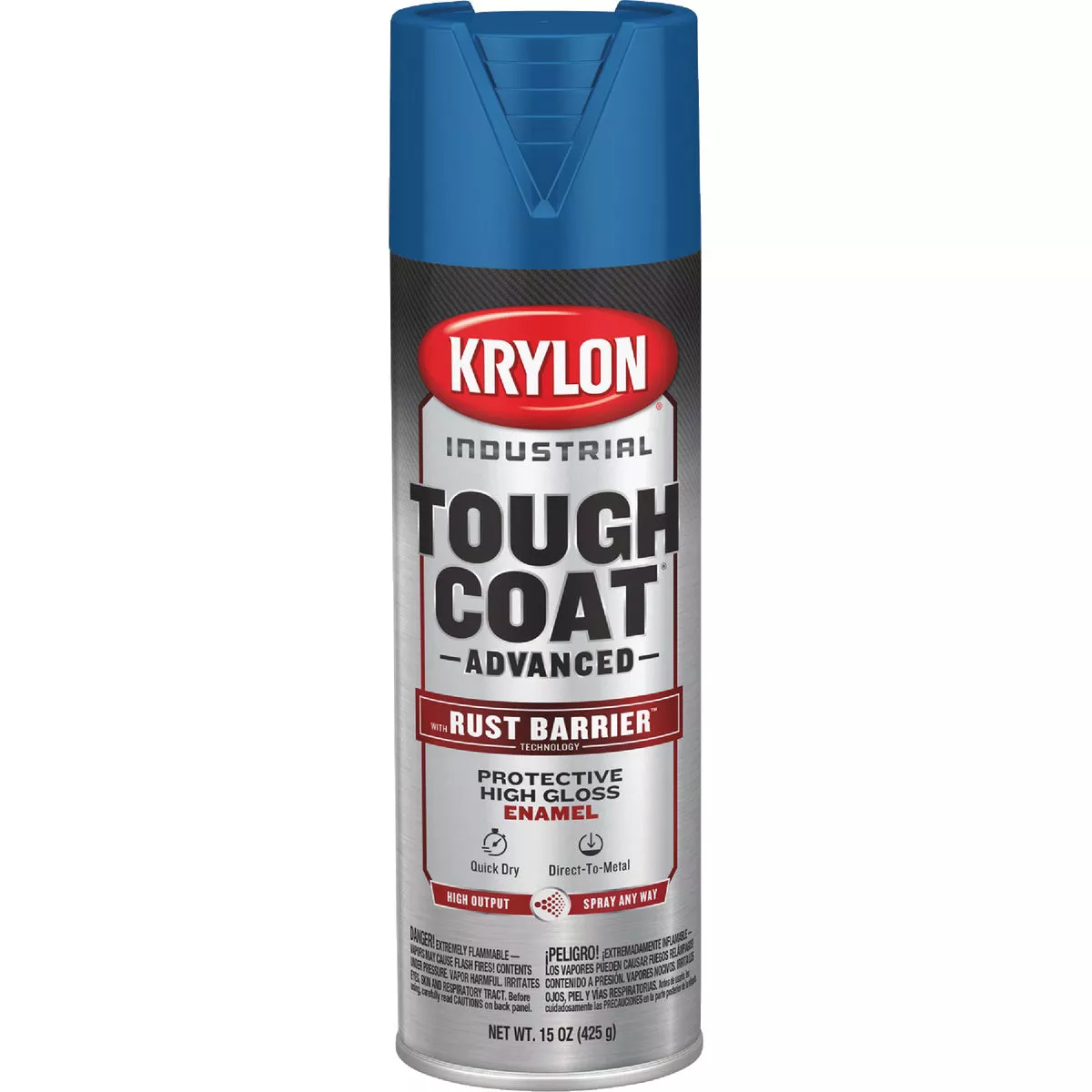 Krylon Industrial Tough Coat 15 Oz. Gloss Deep Blue Rust Barrier Spray Enamel - photo 2