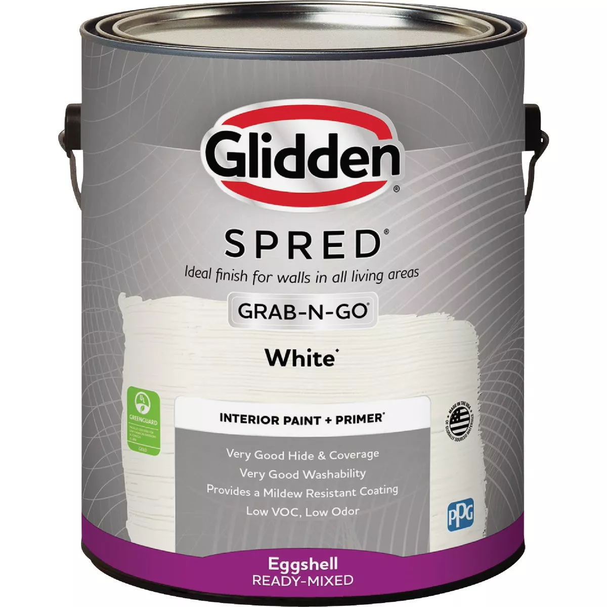 Glidden Spred Interior Paint + Primer Grab-N-Go Eggshell White Gallon