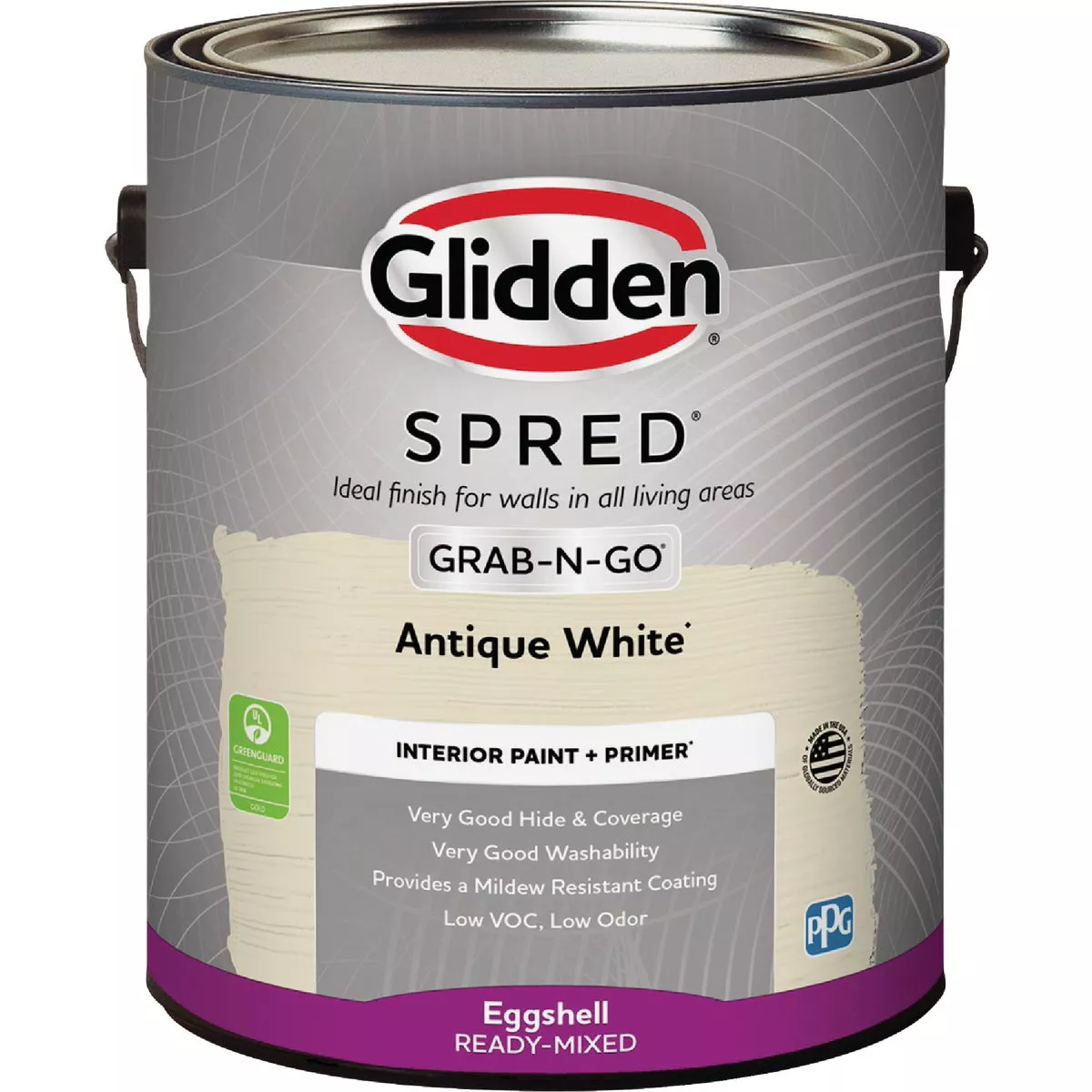 Glidden Spred Interior Paint + Primer Grab-N-Go Eggshell Antique White Gallon