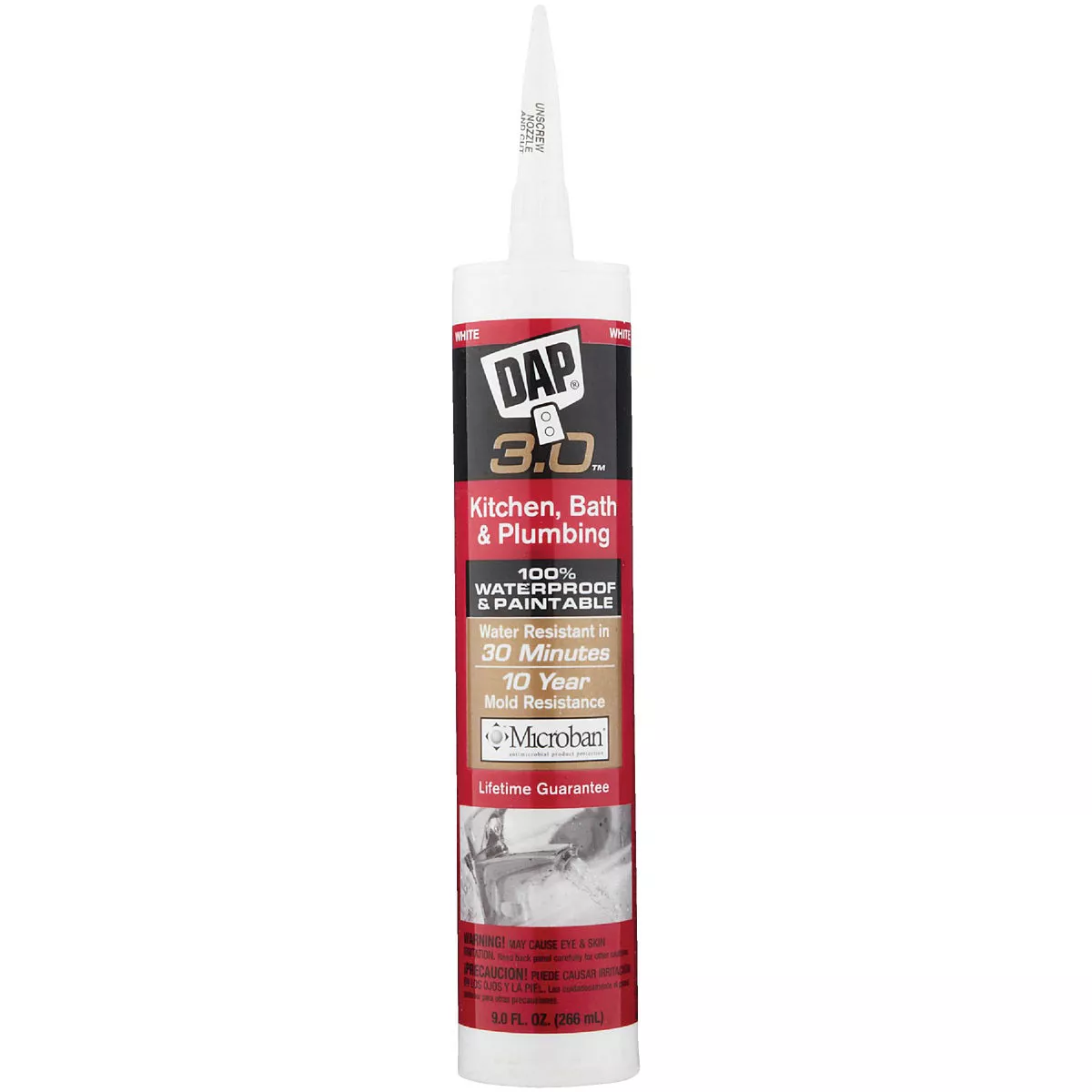 Dap 3.0 9 Oz. Gloss White Kitchen, Bath & Plumbing Caulk - photo 3