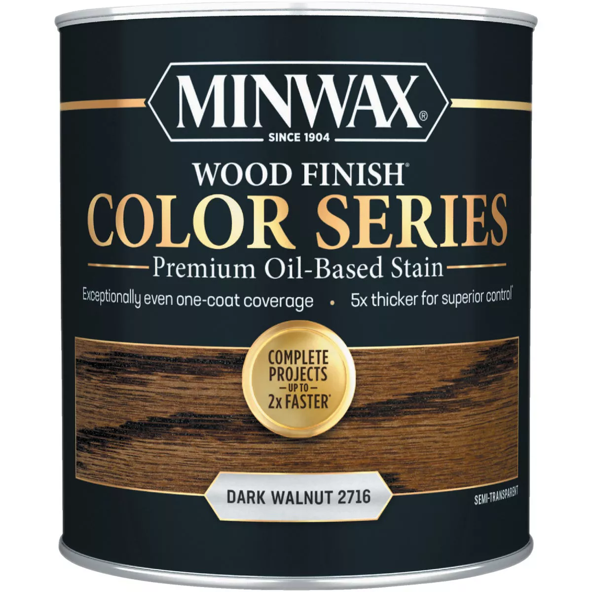 Minwax Wood Finish Color Series Oil-Based Stain, Dark Walnut, 1 Qt.