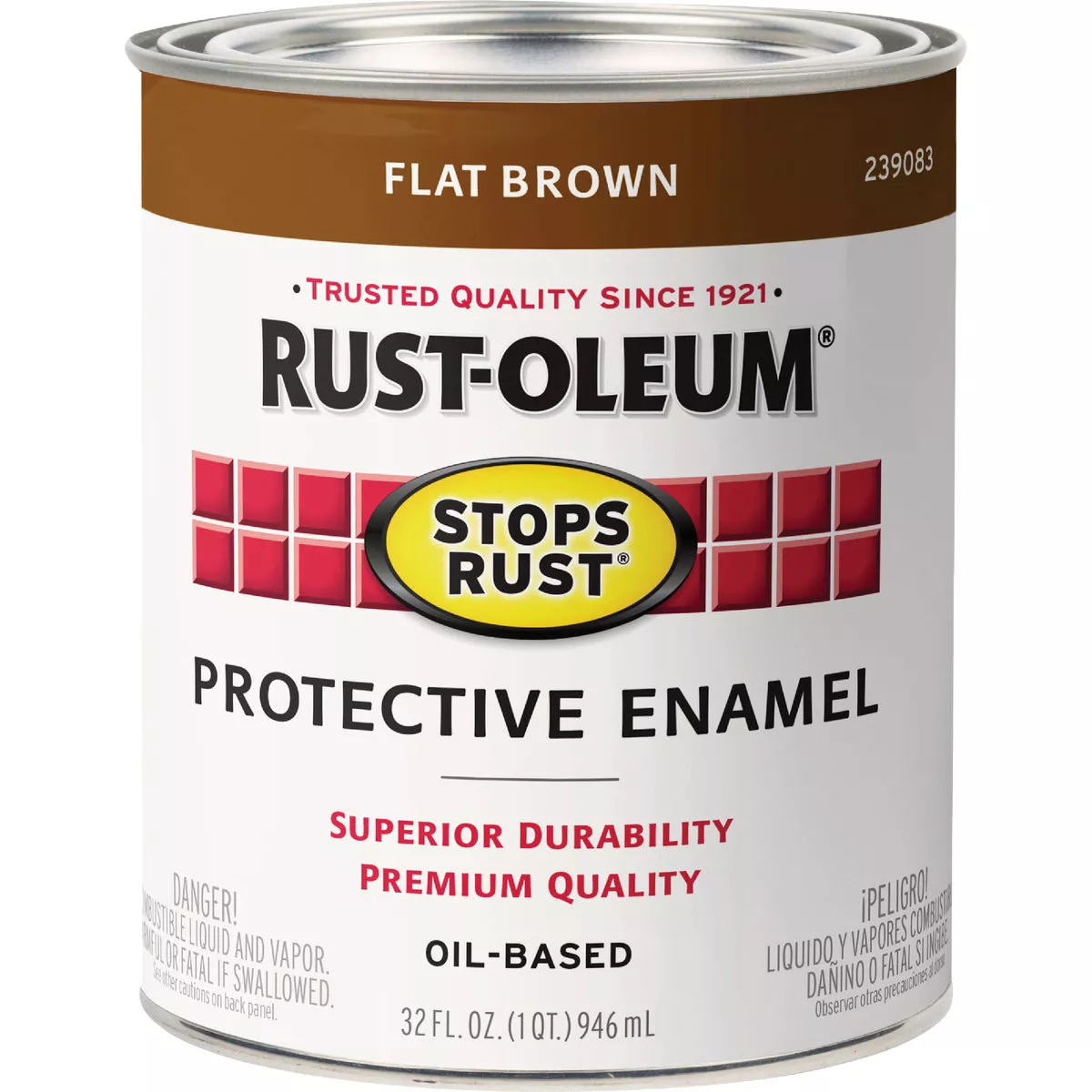 Rust-Oleum Stops Rust Oil Based Flat Protective Rust Control Enamel, Brown, 1 Qt. - photo 6