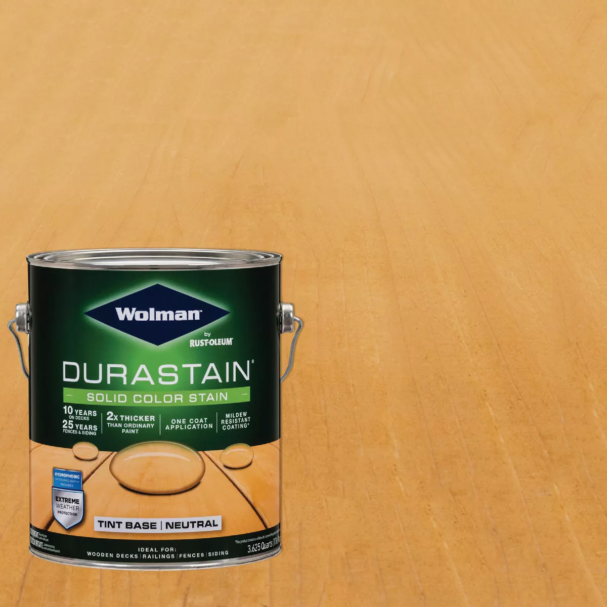 Wolman DuraStain One Coat Solid Color Exterior Stain, Neutral Base, 1 Gal.
