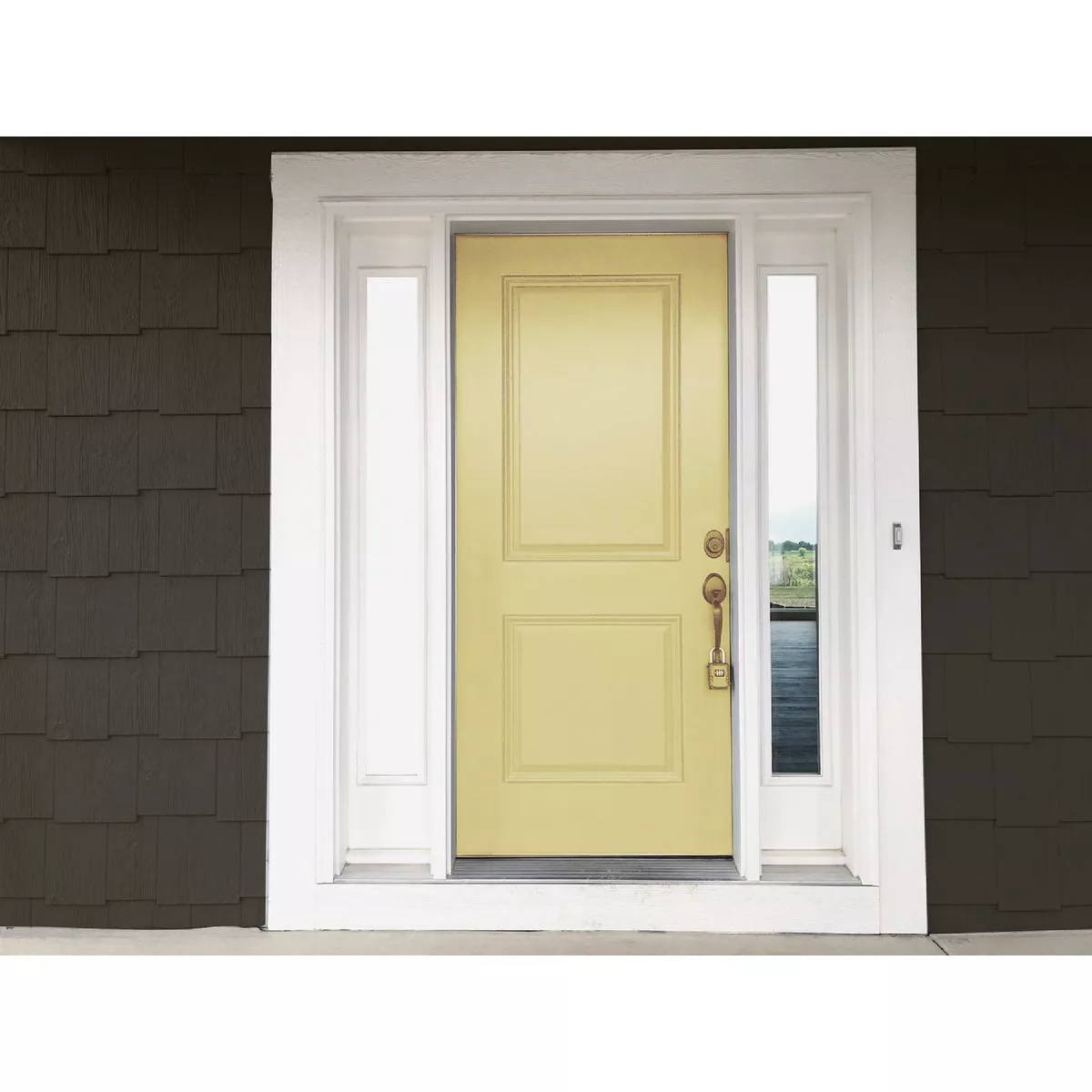 Rust-Oleum Sure Color Exterior Paint and Primer, Black, Flat, 1 Gal - photo 2