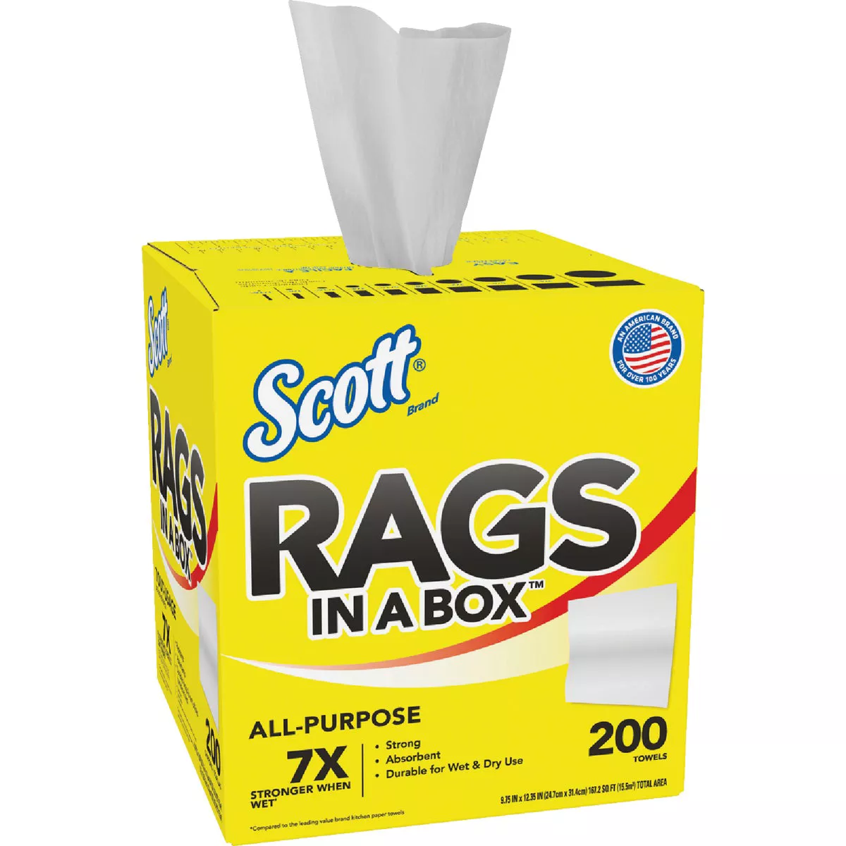 Scotts Rags in a Box, White (200 Ct.)