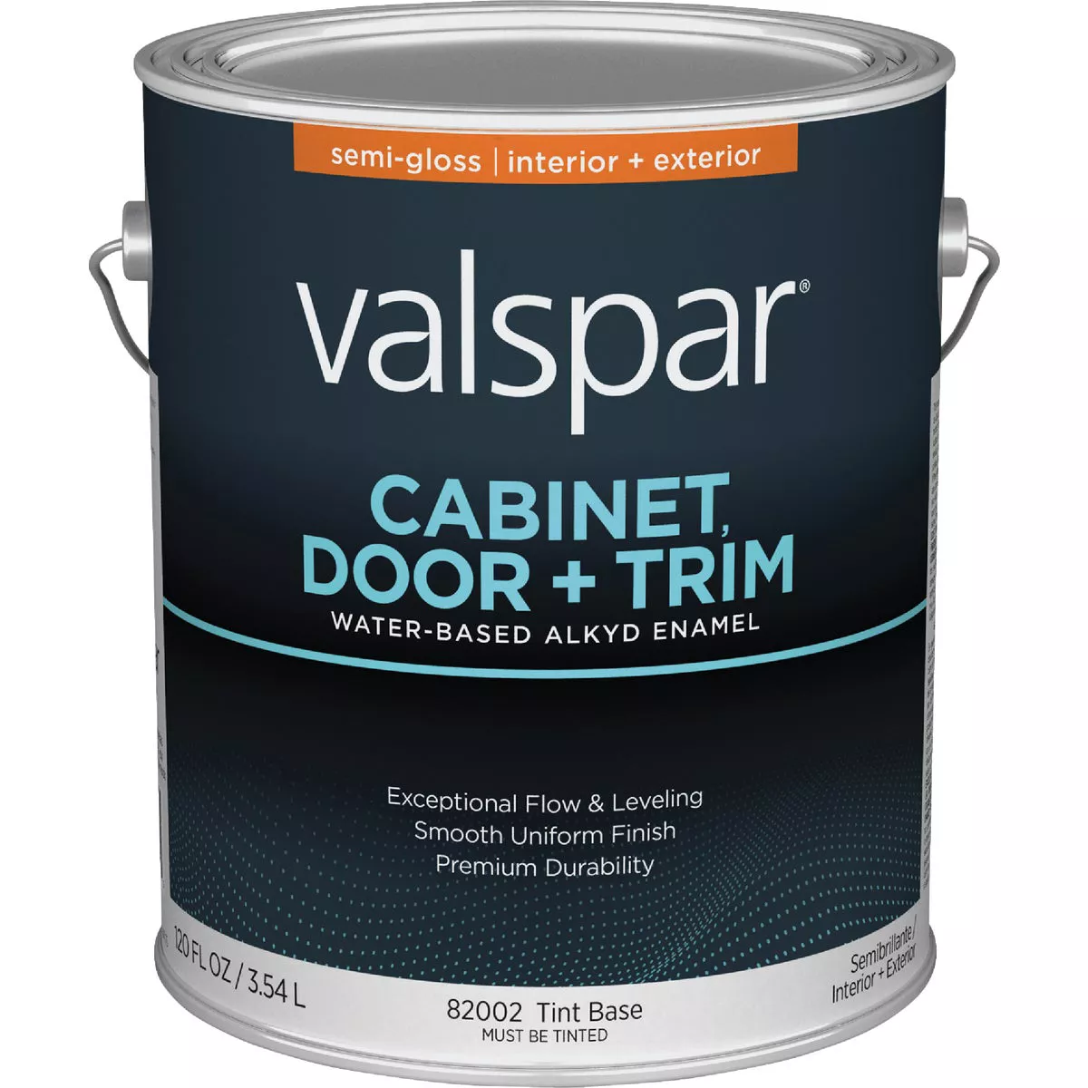 Valspar Cabinet, Door & Trim Waterborne Alkyd Semi-Gloss Interior/Exterior Enamel, Tint Base, 1 Gal.