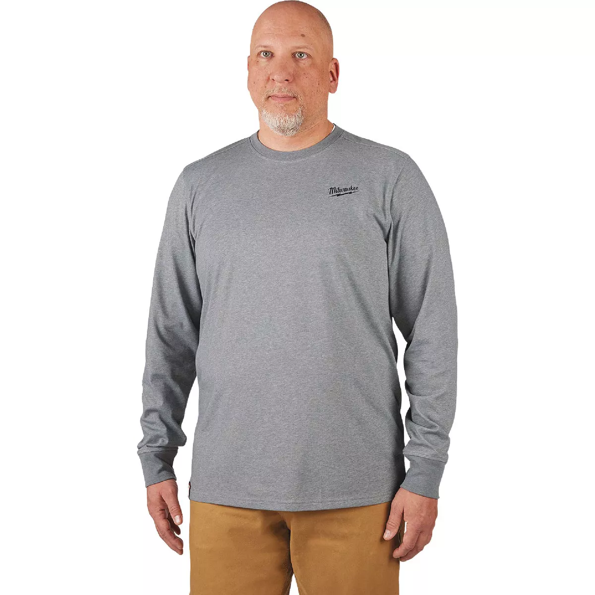 Milwaukee Large Gray Long Sleeve Unisex Hybrid Work Shirt