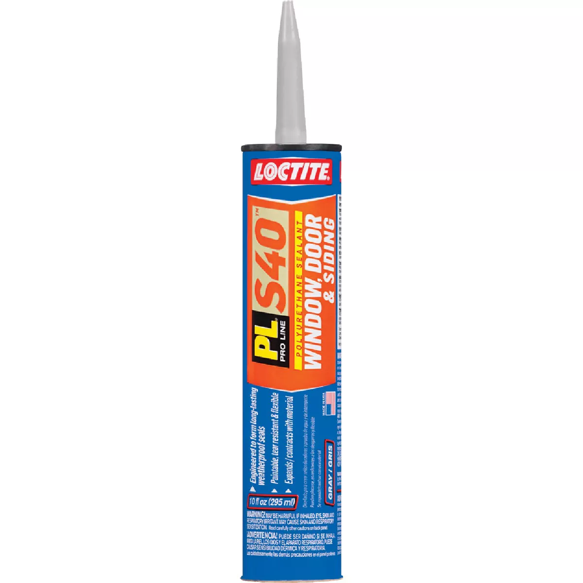 Loctite PL S40 10 Oz. Polyurethane Window, Door, & Siding Sealant, Gray