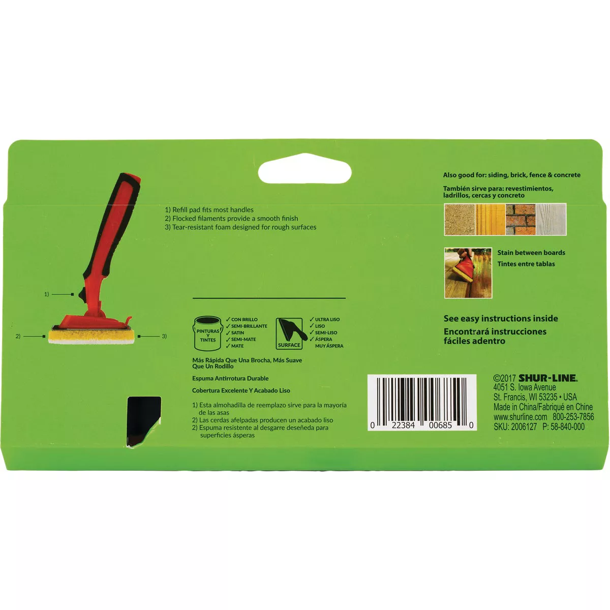 Shur-Line 9 In. Best Results Decks & Fences Stain Refill Pad - photo 2