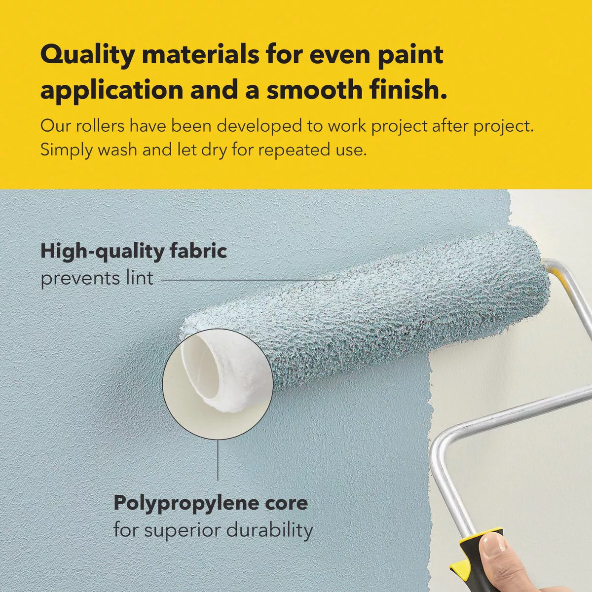 Purdy White Dove 6-1/2" x 3/8" Woven Fabric Roller Cover (2-Pack) - photo 7