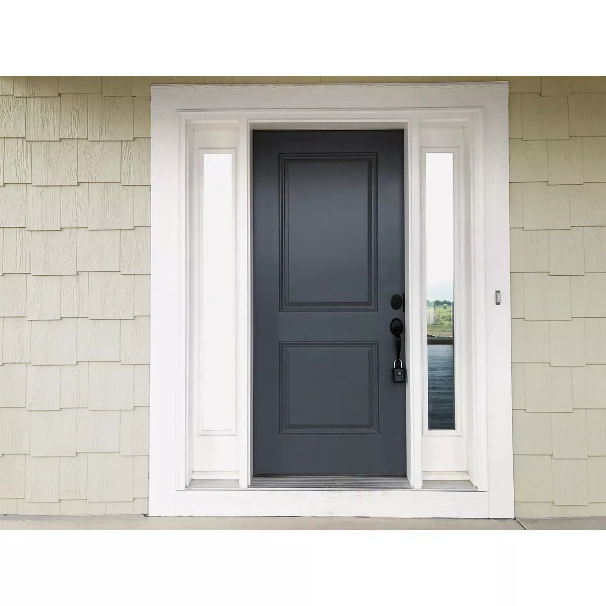 Rust-Oleum Sure Color Exterior Paint and Primer, White, Flat, 1 Gal - photo 2