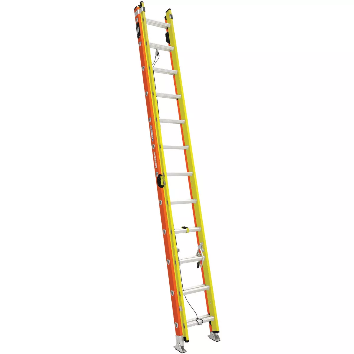 Werner GlideSafe 24 Ft. Fiberglass Tri-Rung Extension Ladder with 300 Lb. Load Capacity Type IA Duty Rating
