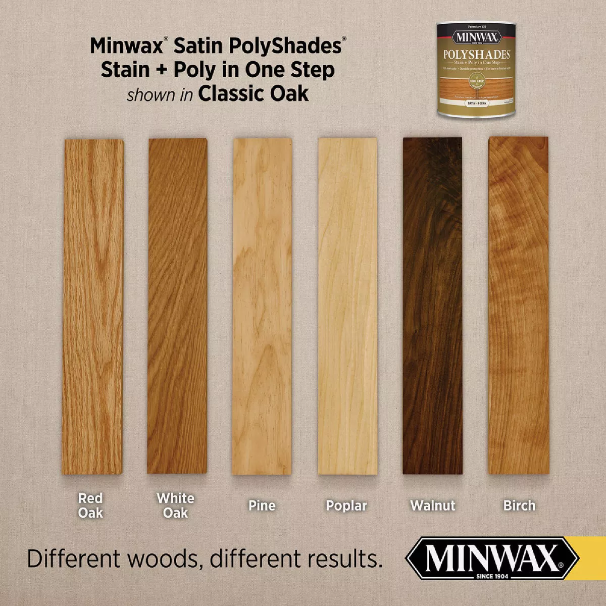 Minwax Polyshades 1/2 Pt. Satin Stain & Finish Polyurethane In 1-Step, Classic Oak - photo 6