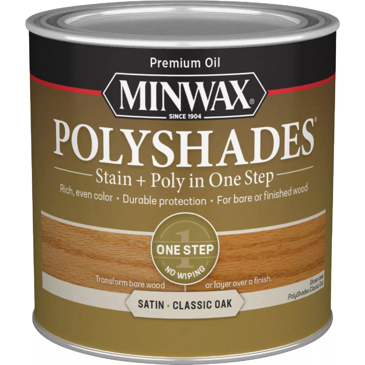 Minwax Polyshades 1/2 Pt. Satin Stain & Finish Polyurethane In 1-Step, Classic Oak - photo 2