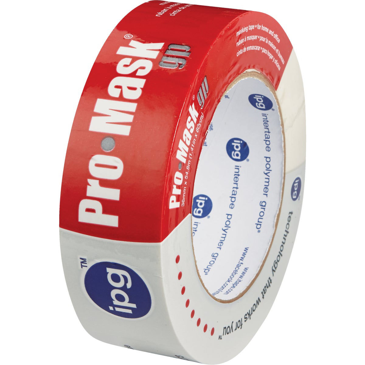 IPG ProMask GP, General Purpose Masking Tape, 1.41 x 60 yd (Single Roll)