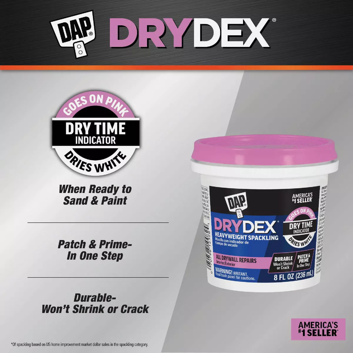 DAP Drydex 32 Oz. General Purpose Acrylic Spackling - photo 3