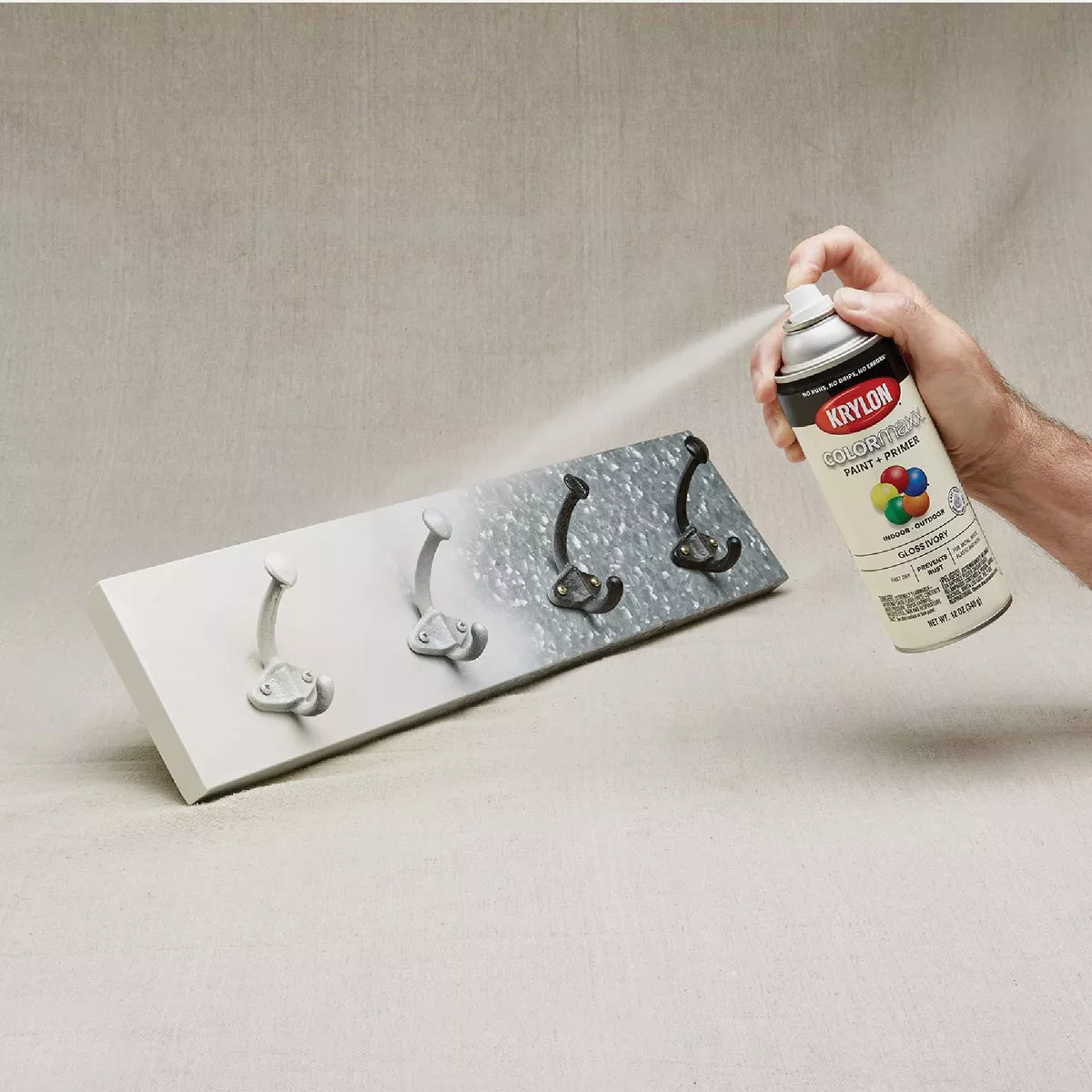 Krylon ColorMaxx 12 Oz. Gloss Spray Paint, Ivory - photo 3