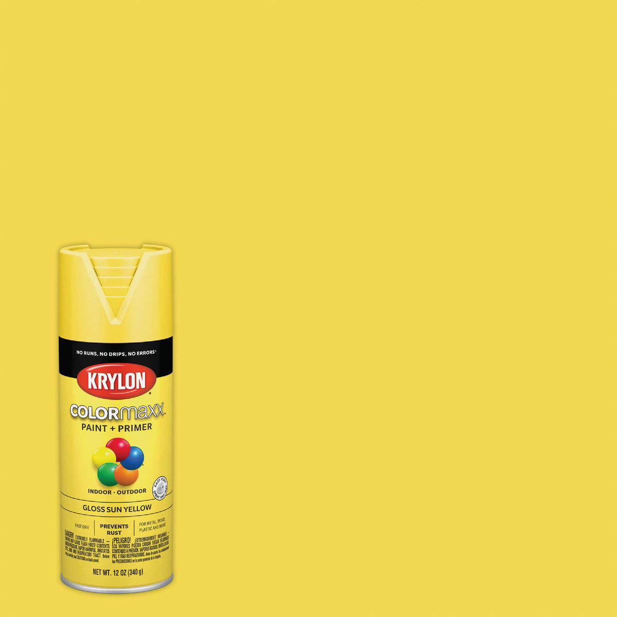 Krylon ColorMaxx 12 Oz. Gloss Spray Paint, Sun Yellow Do it Best