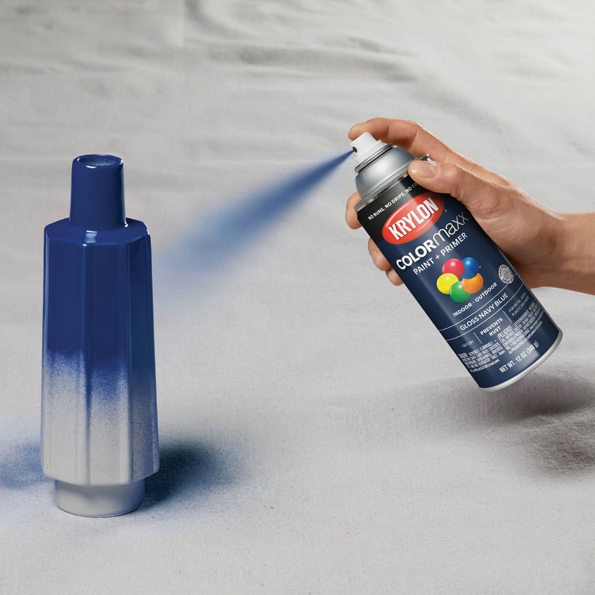 12 Oz Krylon K05530007 Peekaboo Blue COLORmaxx Paint & Primer