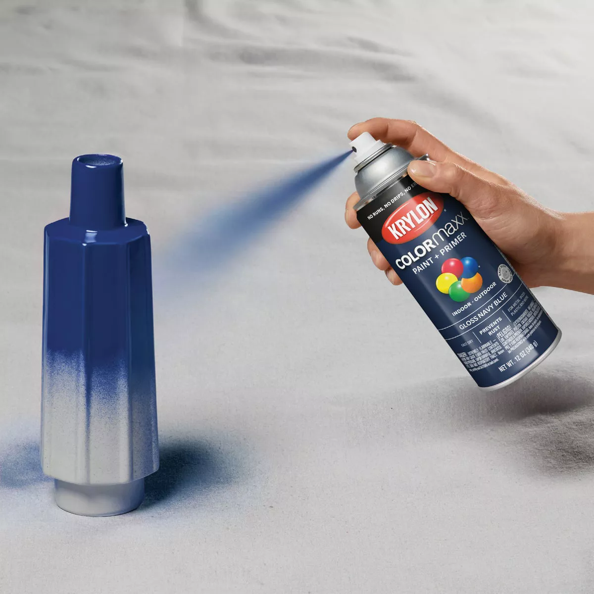 Krylon ColorMaxx 12 Oz. Gloss Spray Paint, Navy Blue - photo 4