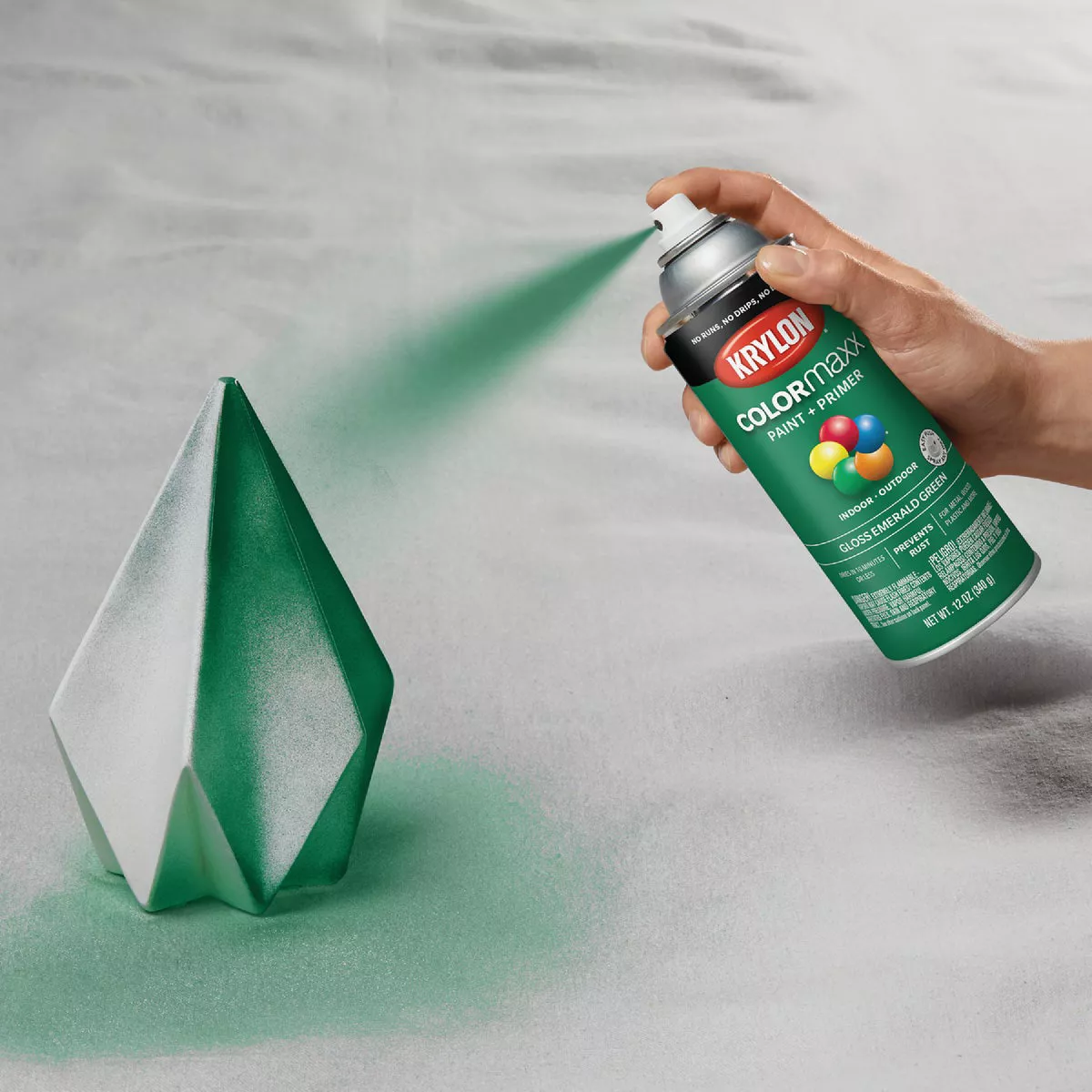 Krylon ColorMaxx 12 Oz. Gloss Spray Paint, Emerald Green - photo 3