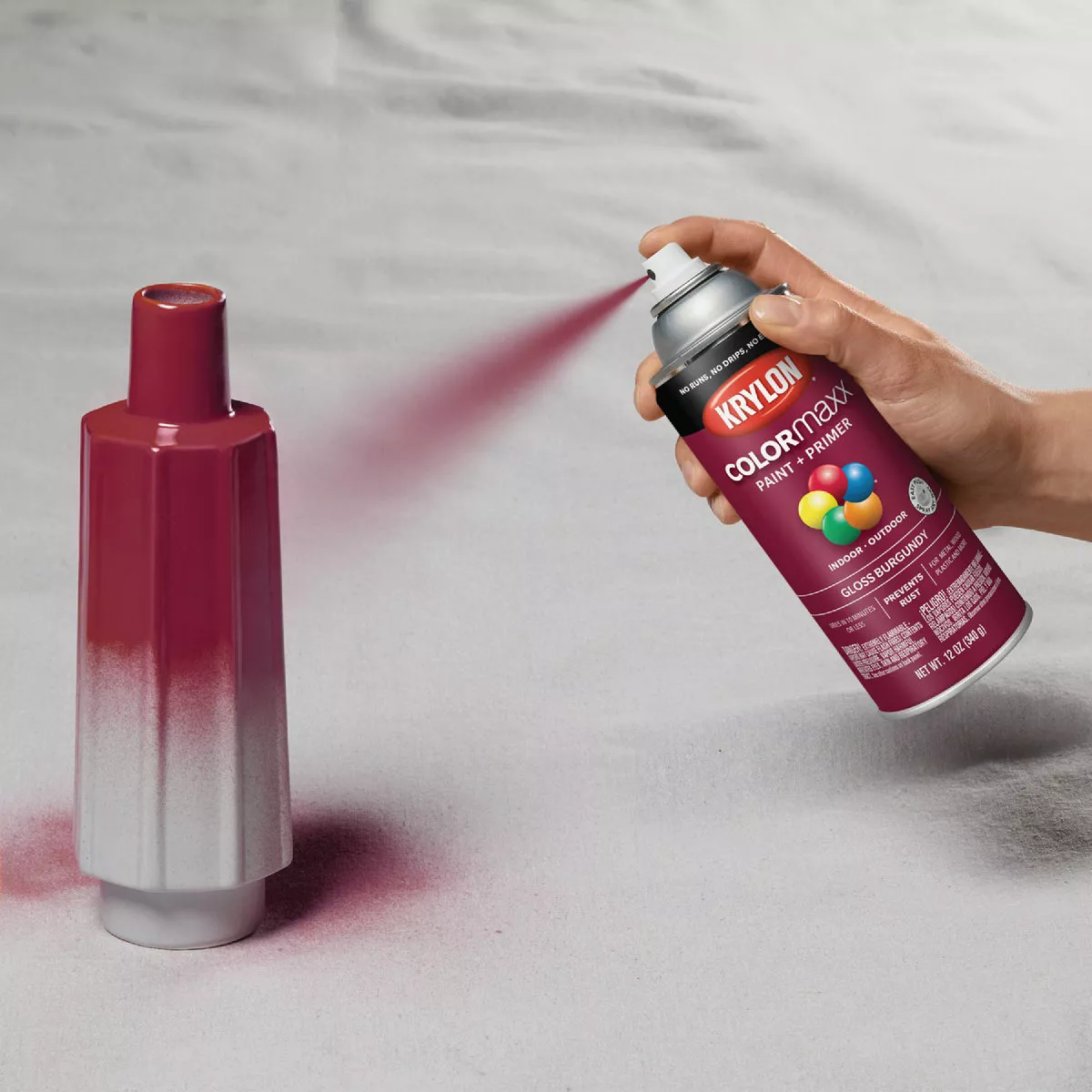 Krylon ColorMaxx12 Oz. Gloss Spray Paint, Burgundy - photo 6
