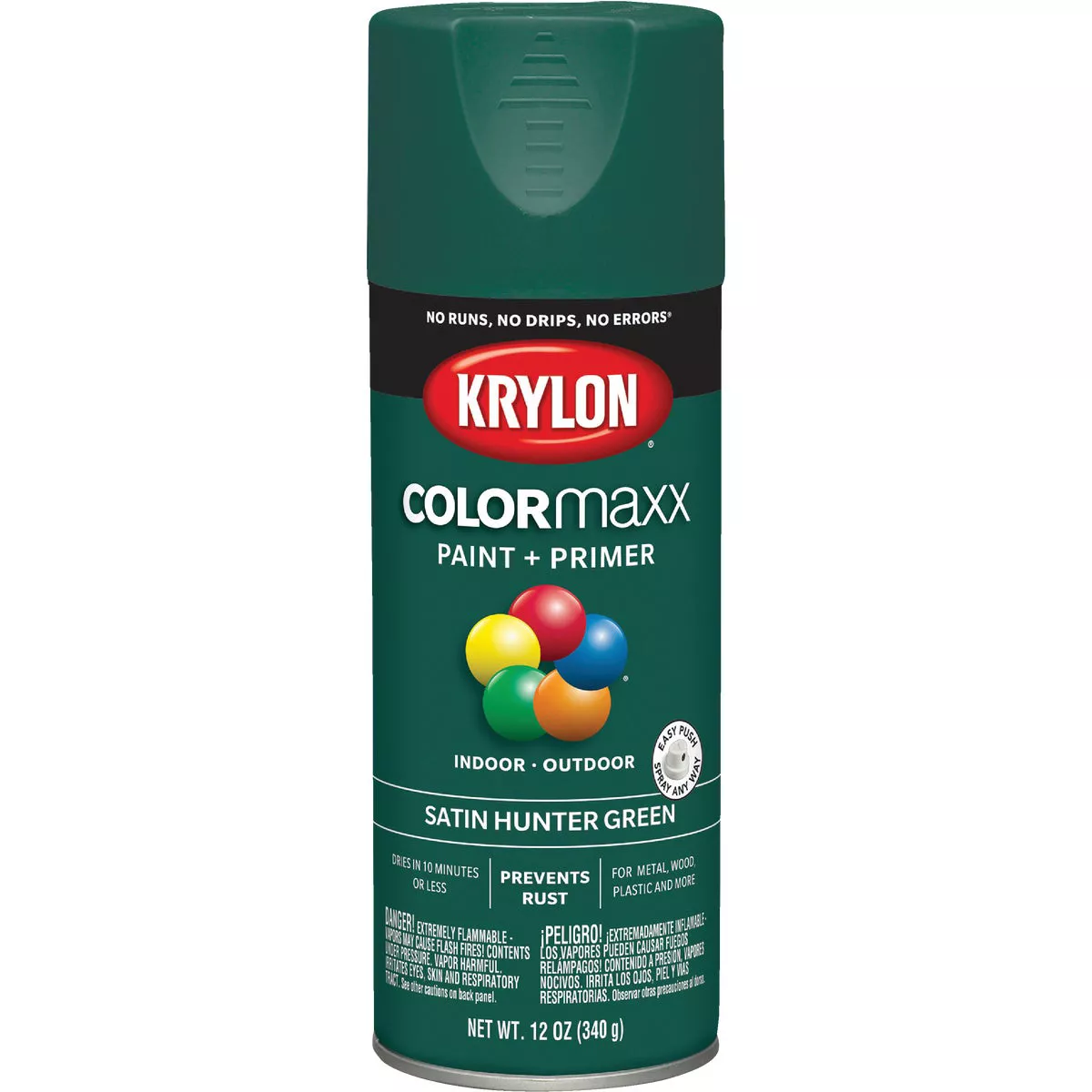 Krylon ColorMaxx 12 Oz. Satin Spray Paint, Hunter Green