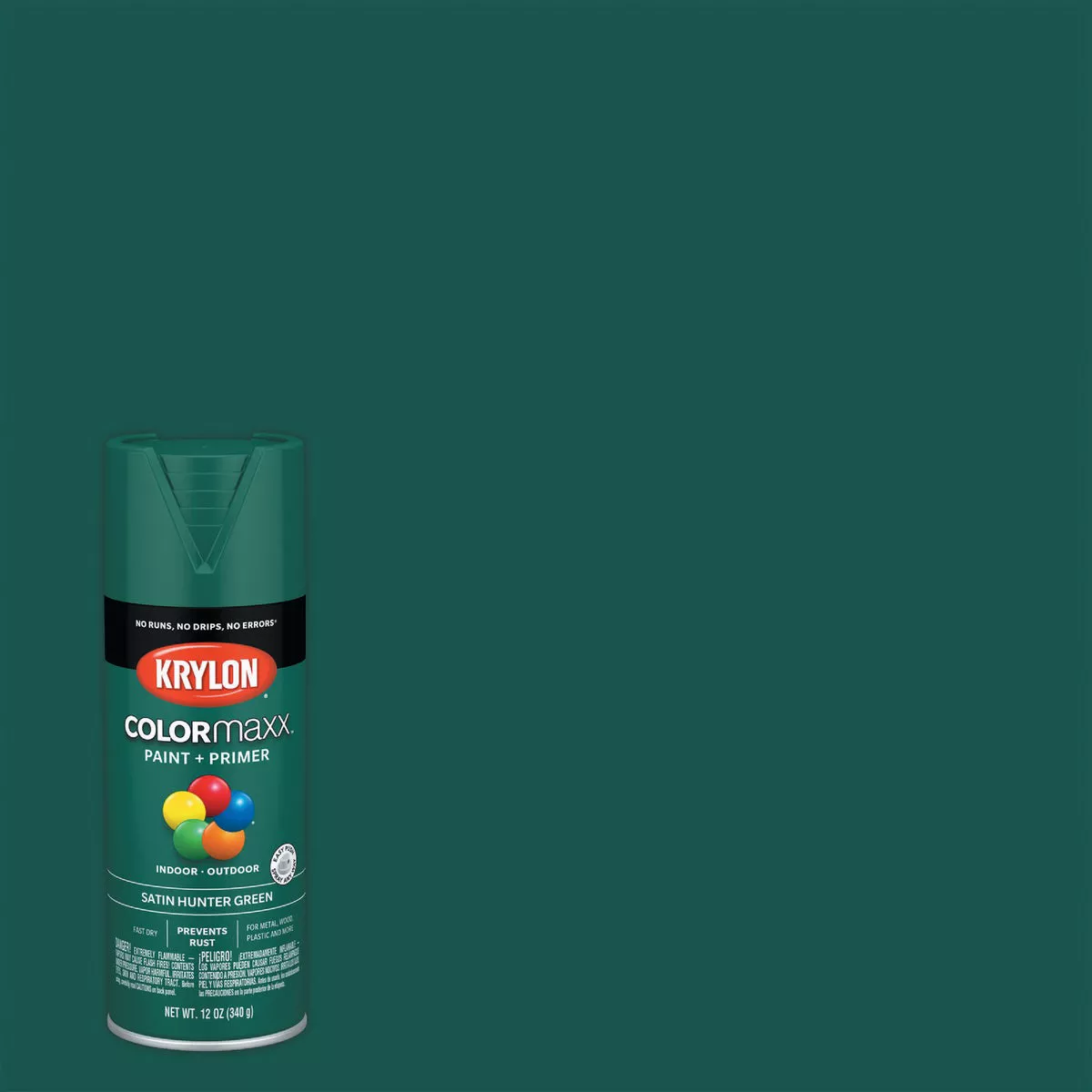 Krylon ColorMaxx 12 Oz. Satin Spray Paint, Hunter Green - photo 4