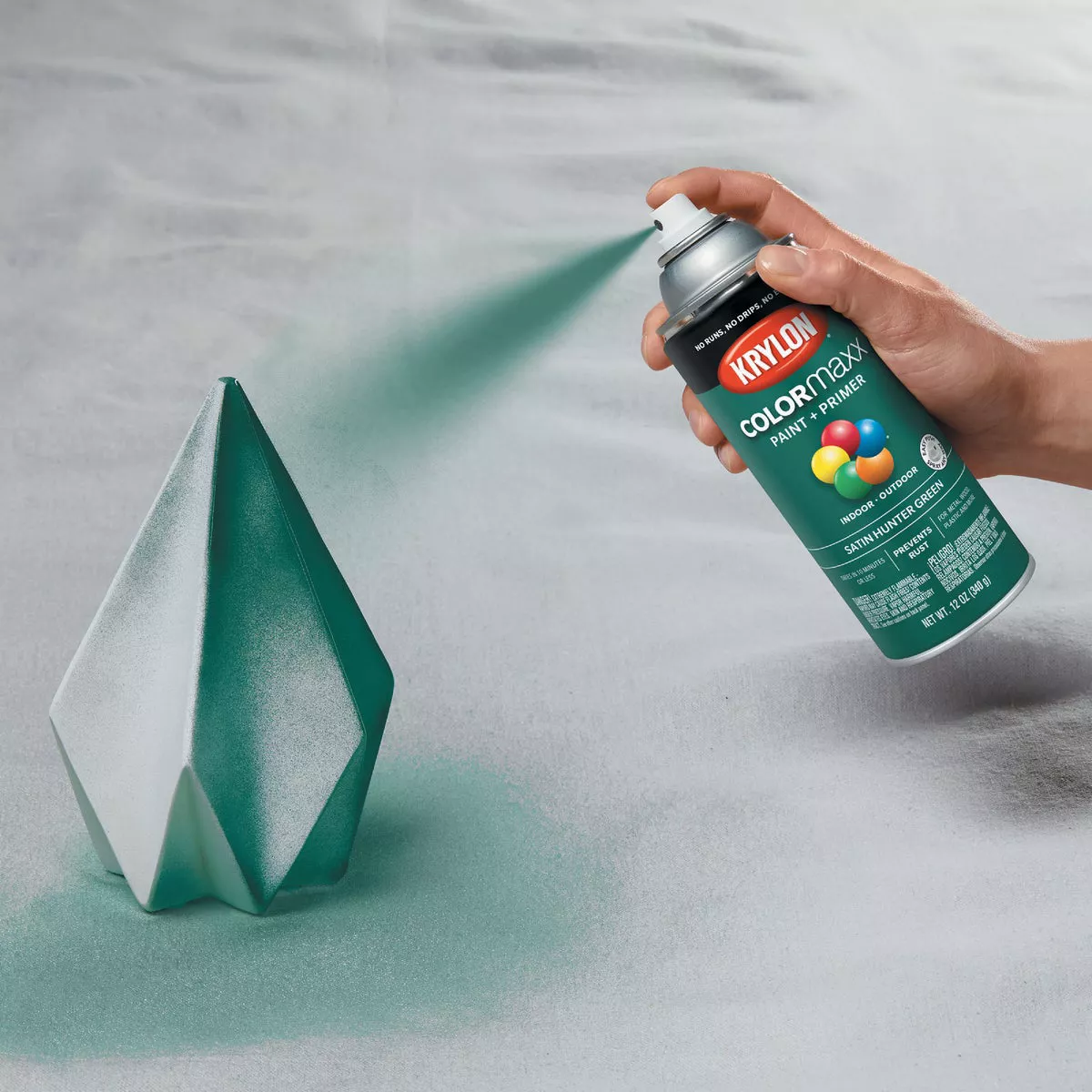 Krylon ColorMaxx 12 Oz. Satin Spray Paint, Hunter Green - photo 2